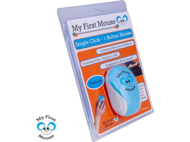 My First Wireless Mouse - Single Click, One Button, Designed for Small Hands and Early Learners. Perfect for Educational Computer Games