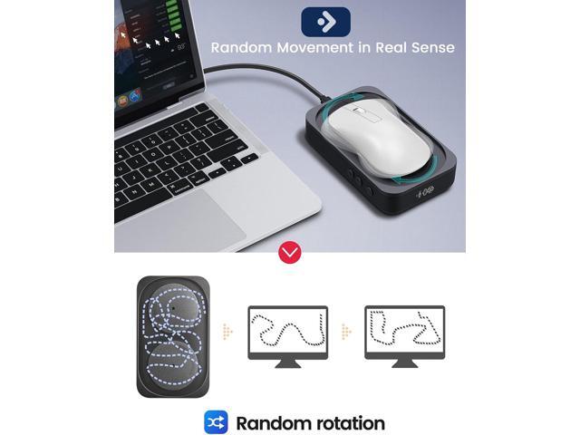 Undetectable Mouse Mover Jiggler, 100% Random Mouse Movement Device, Mechanical Mouse Shaker with Adjustable Interval Timer, No Need to Align...