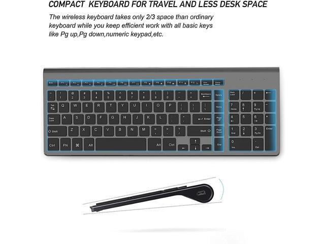 Wireless Keyboard Mouse Combo, J JOYACCESS 2.4G Ergonomic Computer Keyboard,Ergonomic Wireless Mouse for PC,Windows, Laptop, Desktop,...