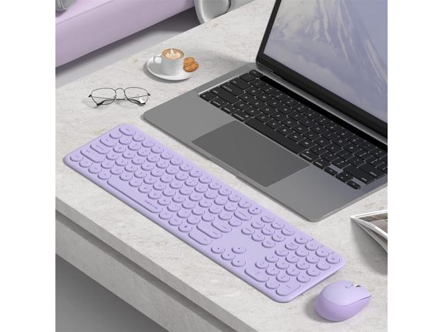 UBOTIE Wireless Keyboards and Mouse, Silent Scissor Switches Slim Keyboards Mice Set, Quiet Full Size 111 Keys with Adjustable Optical DPI Mouse...