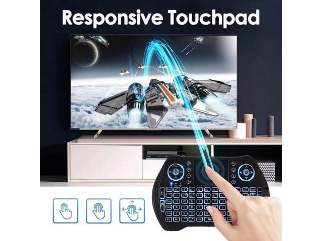 BL Mini Wireless Keyboard Remote Control with Touchpad Mouse Combo, Backlit 2.4GHz Mini Keyboard Wireless USB Dongle Rechargeable Li-ion Battery...