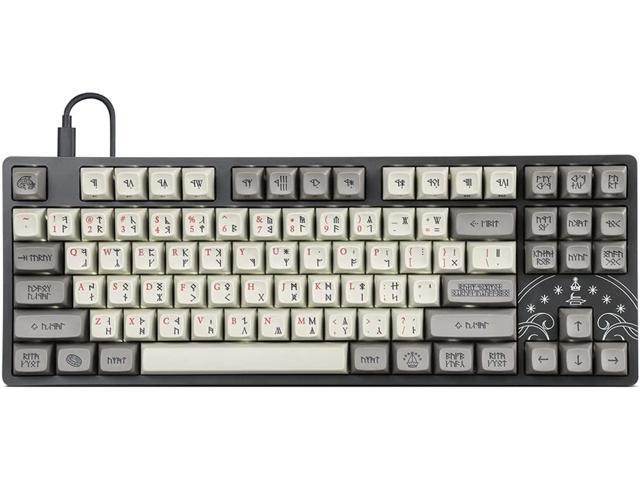 DROP + The Lord of The Rings Dwarvish TKL Mechanical Keyboard - MT3 Profile Keycaps with Accent Keys - Holy Panda X Tactile Switches - PBT Dye-Sub...
