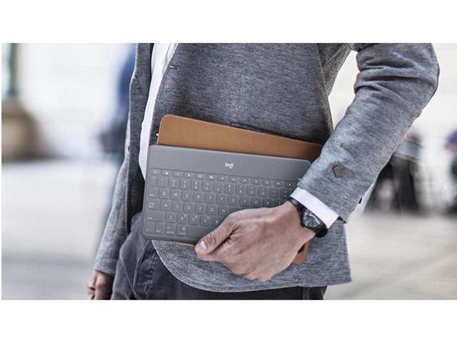 Keys-to-Go Super-Slim and Super-Light Bluetooth Keyboard for iPhone, iPad, and Apple TV - Stone