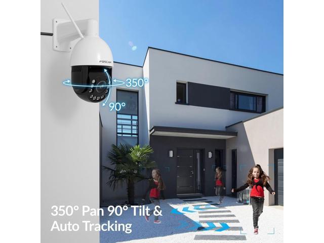 FOSCAM 4MP WiFi PTZ Outdoor Camera, 18X Optical Zoom with Auto Tracking, 2.4/5GHz WiFi Camera for Home Security, Person/Vehicle/Animal Detection,...