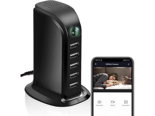 2024 New Hidden Camera Detector with Charger, 1080P WiFi Security Portable Camera, Mini Nanny Cam with Loop Working for Indoor Surveillance, No...