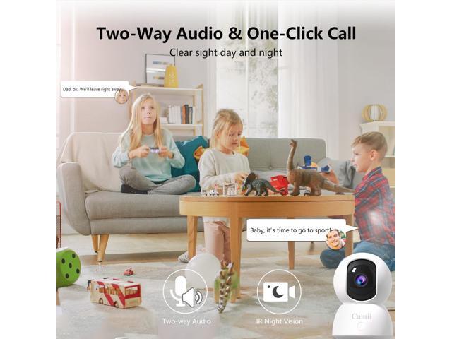 [5G & 2.4G] 2-Pack Indoor Security Cameras, 2K Cameras for Home Security with Night Vision, Baby/Dog/Pet/Elder Camera with Phone App, Auto...