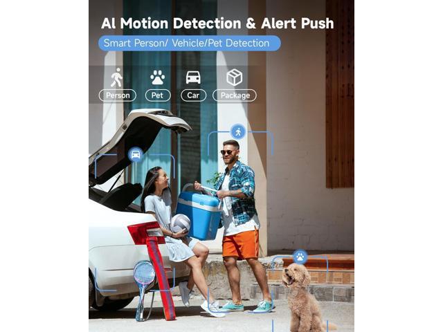 Security Cameras Wireless Outdoor,2K Battery Wireless WiFi Cameras for Home Security,AI Motion Detection,Local SD/Cloud Storage,Smart Home Cam...
