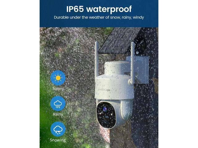 Solar Security Cameras Wireless Outdoor,360° View Battery Powered with Spotlight Color Night Vision,2K WiFi Home Security,PIR Sensor,Wireless Easy...