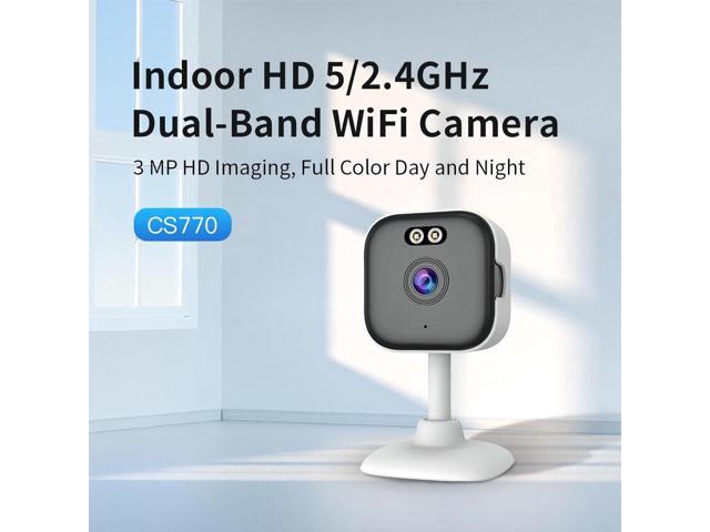 EVERSECU 5Ghz Wired WiFi Camera 2K, Indoor Home Security Cameras for Baby/Elder/Dog/Pet Camera with Phone app,24/7 SD Card Storage, Compatible with...
