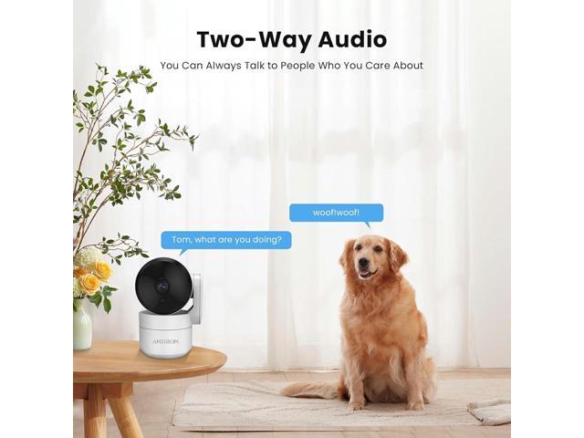 Pet Camera 360° Home Security Cameras with 2-Way Audio,Night Vision,Motion Detection,Dog Camera with Phone app,Pan/Tilt,Cloud & SD Card...