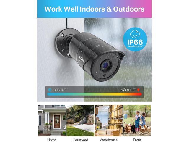 ZOSI 4 Pack 1080p Home Security Cameras with Audio Recording,Built-in Microphone,2MP 1920TVL HD-TVI Outdoor Indoor CCTV Cameras with 120ft IR Night...