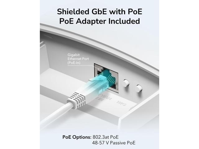 Cudy Outdoor AX3000 High Power WiFi 6 Access Point, IP65 Weather Proof, External High Power FEMs, Gigabit RJ45 Ports, Support 802.3at or 48~57V...