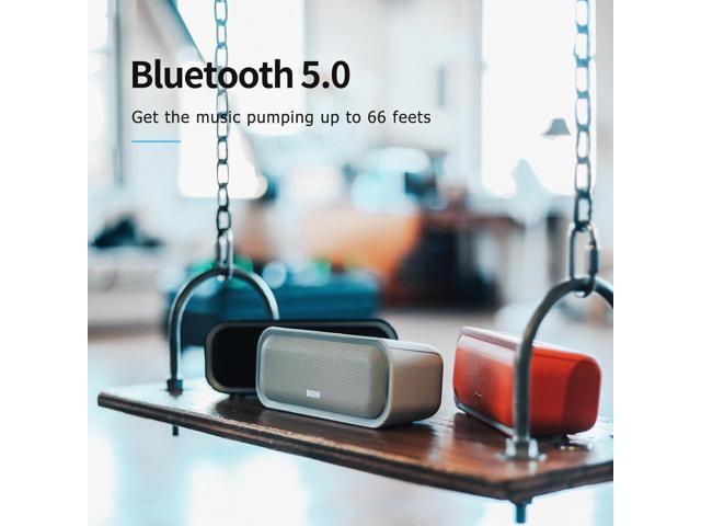 DOSS SoundBox Pro Bluetooth Speaker with 20W Stereo Sound, Active Extra Bass, 20H Playtime, IPX6 Waterproof, TWS Pairing, Multi-Colors Lights,...