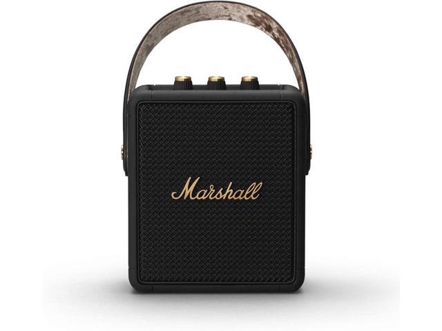 Marshall Stockwell II Portable Bluetooth Speaker, Black and Brass