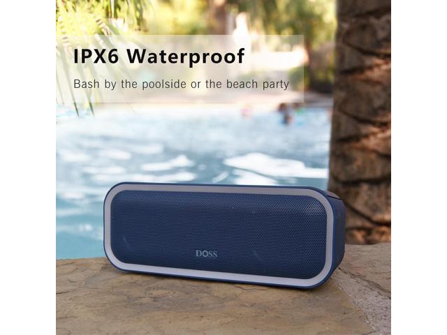 DOSS SoundBox Pro+ Bluetooth Speaker, Immersive 24W Stereo Sound with Booming Bass, IPX6 Waterproof, 15H Playtime, Mixed Colors Lights, Christmas...