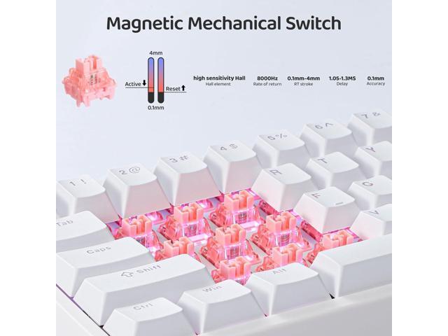 BOYI 66Pro Rapid Trigger Magnetic Switch 65% Mechanical Keyboard,Hall Effect Gasket-Mounted RGB HotSwap Hyper-Fast Adjustable Actuation Wired...