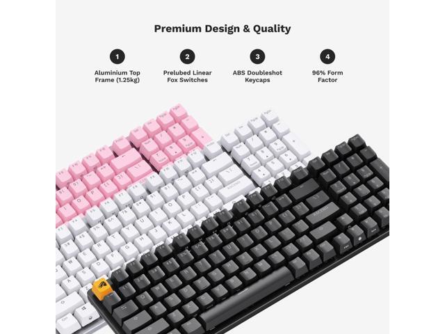 Glorious GMMK 2 Small Gaming Keyboard Base- Barebones Kit- TKL Hot Swappable DIY White Mechanical Keyboard - Wired, RGB Backlit,- PC Setup...