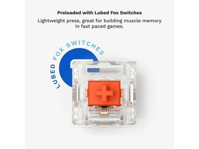 Glorious GMMK 2 Small Gaming Keyboard Base- Barebones Kit- TKL Hot Swappable DIY White Mechanical Keyboard - Wired, RGB Backlit,- PC Setup...