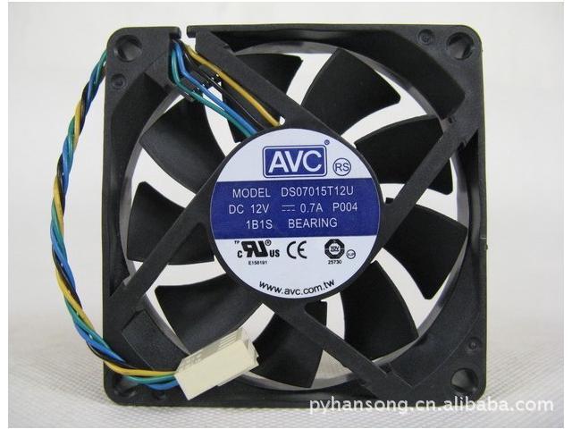 AVC 70x15mm DS07015T12U P004 12V 0.7A 4 Wires 4 Pins Case Fan 7CM CPU cooler
