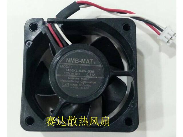 DC square Cooler of NMB 3515 1406KL-04W-S30 with 12V 0.11A 3-Wires 3 Pins case fan