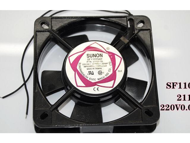 SUNON SF11025AT 2112HSL 11025 Sleeve Bearing Cooling Fan with 220~240V AC, 50/60(Hz),23/21(W), 2 Wires