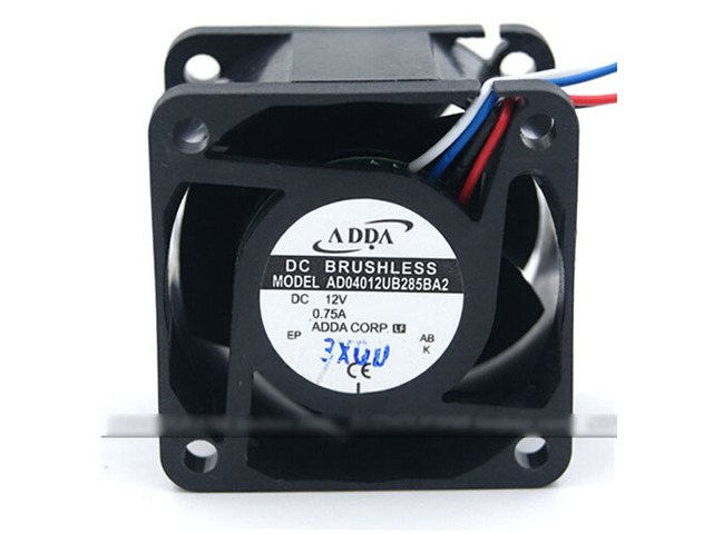 ADDA 4028 AD04012UB285BA2 Dual Balls Axial DC Fan with 12V 0.75A 4 Wires