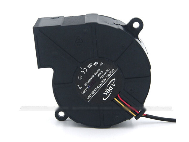 ADDA 7CM 7025 AB07012UX250301 Alloy Bearing Blower Centrifugal Fan with 12V 0.55A 3 Wires 3Pins Connector For Sony right projector VPL-DX122