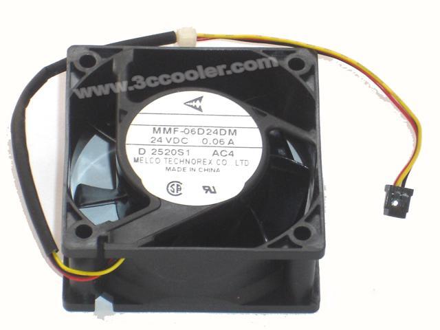 Melco MMF-06D24DM AC4 24V 0.06A 3 Wires 3 Pins Connector Cooling fan
