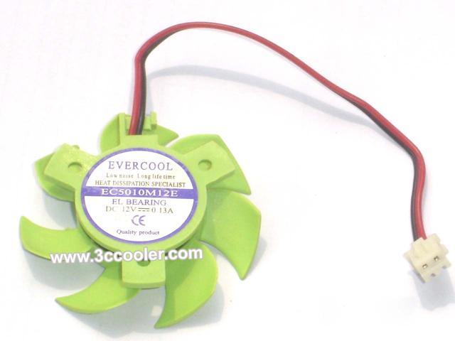 EVERCOOL EC5010M12E 12V 0.13A 2 Wires 2 Pins Connector 7 blades Frameless Cooling fan