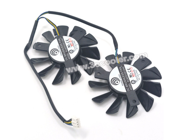 Power Logic PLA07010S12HH 12V 0.5A 4Pins 4 Pins Connector Twins frameless Cooling fan