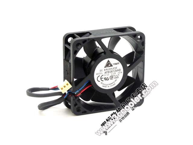 Delta 6020 6CM AFB0612VHD 12V0.27A Dual Balls Bearing 3 Wires 3 Pins Case Fan,Cooler