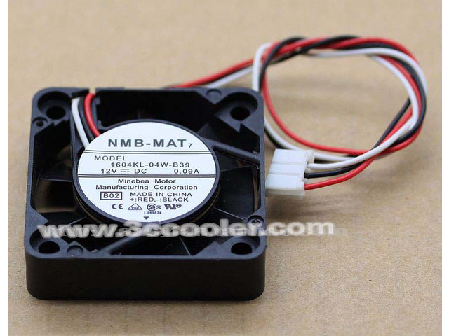 NMB 1604KL-04W-B39 4cm 12V 0.09A 4CM 3 Wires 3 Pin Dual Balls Bearing DC Fan For Yaskawa servo driver