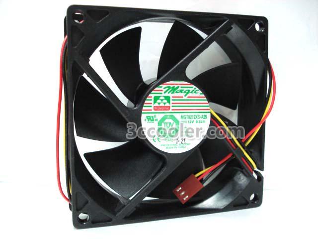 Original MAGIC MGT9212XS-A25 12V 0.32A 9cm 3 Wires 3 Pins Case Fan