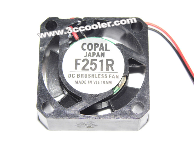 COPAL 2510 F251R 12MB-14 12V 2 Wires 2Pins Connector Suqare DC Fan