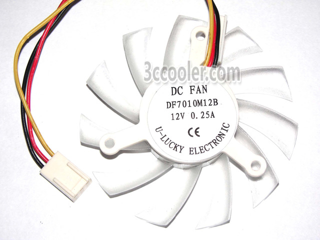 DF7010M12B 12V 0.25A 3 Wires 3 Pins Connector Frameless Cooling fan,VGA Fan, Video Card fan