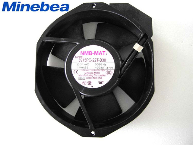Original 172x38mm NMB 5915PC-22T-B30 AC 220V 1 Phase 2 Pins Inverter UPS Axial Fan