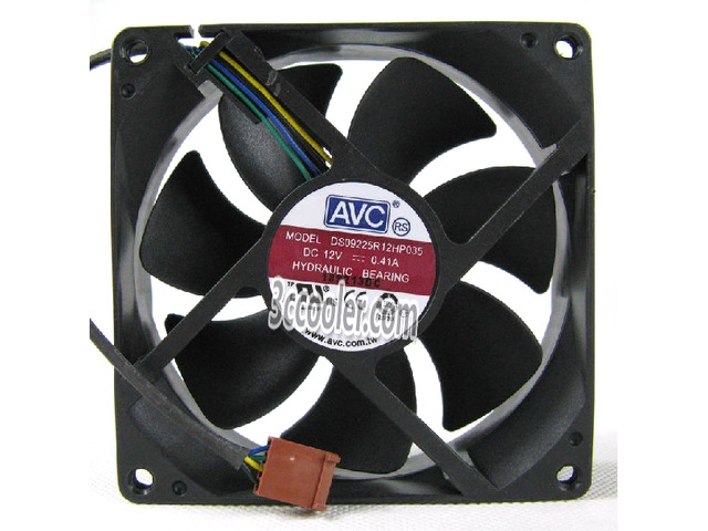 4 Pcs for AVC 92x25mm DS09225R12H P035 12V 0.41A 4 Wires 4 Pin Case Fan 9CM CPU Cooler
