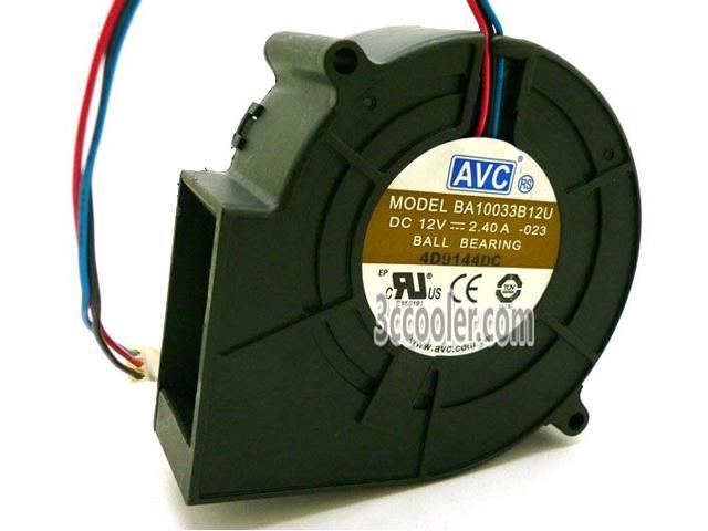 10 Pcs for AVC 97x33mm BA10033B12U 12V 2.4A 3 Wires 3 Pins DC Blower 10CM centrifugal Cooler