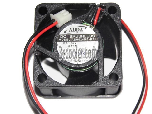 ADDA 40x28mm AD0424HB-B31 24V 0.12A 2 Wires Case Fan 4CM inverter server cooler