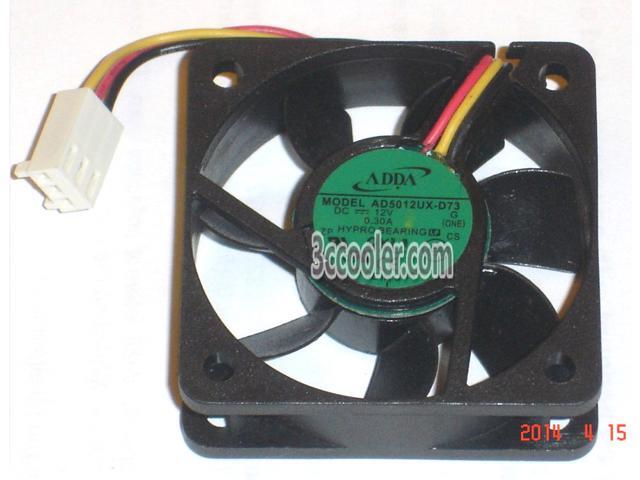 ADDA 50x15mm AD5012UX-D73 12V 0.3A 3 Wires 3 Pin Case Fan 5CM square cooler