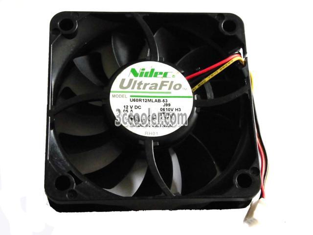 NIDEC 6015 60*15mm U60R12MLAB-53 12V 0.05A 3 Wires 3 Pins Case Fan 6CM CPU Cooler