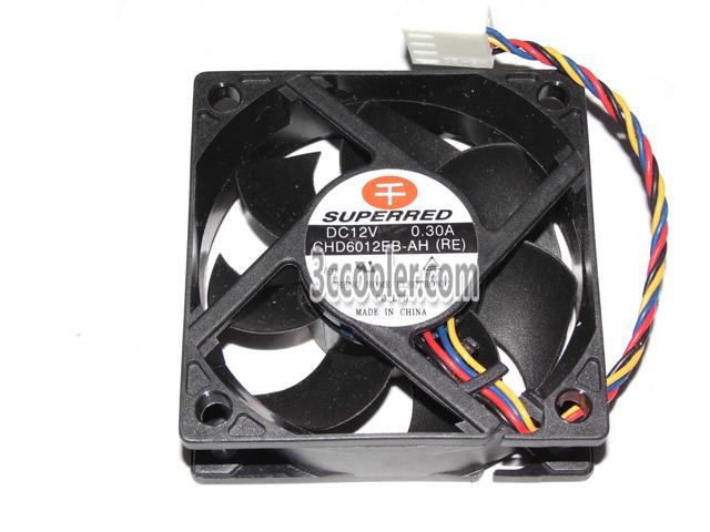 SUPERRED 6020 60*20mm CHD6012EB-AH(RE) 12V 0.3A 4 Wires 4 Pins Case fan 6CM cpu cooler