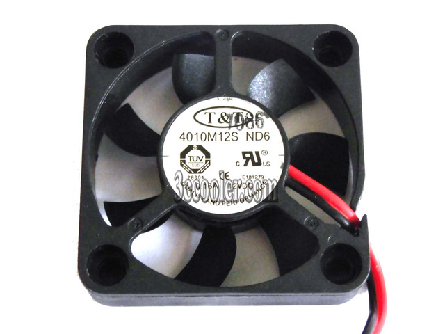 T & T 4CM 40*10mm 4010M12S ND6 12V 0.16A 2 Wires Case Fan cpu cooler Router switch fan