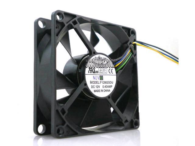 EVERFLOW 80*25mm 8CM F128025DU 12V 0.4A 4 wires 4 pins Case Fan cpu cooler