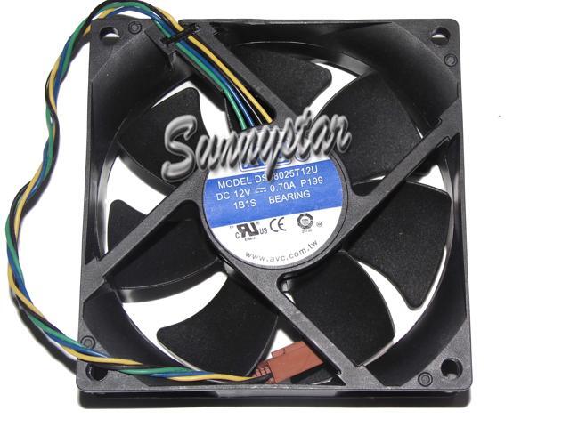 AVC 80x25mm DS08025T12U P199 12V 0.7A 4 Wires 4 Pins Case Fan 8CM CPu Cooler