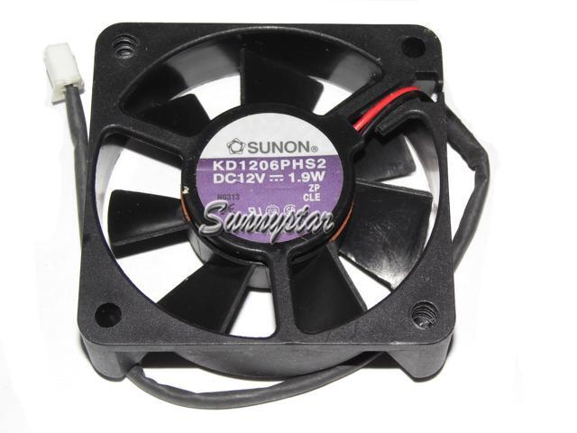 SUNON 60*15mm KD1206PHS2 12V 1.9W 2-Wires 2 Pins case fan cpu cooler Fan