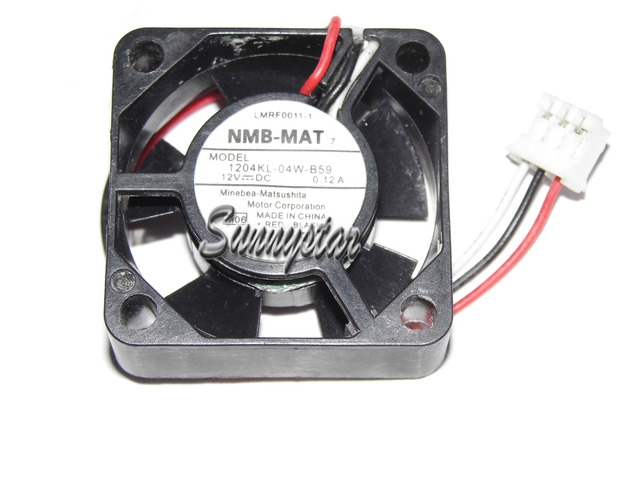 DC Square Cooler of NMB 30*10mm 1204KL-04W-B59 with 12V 0.12A 3-Wires micro case fan
