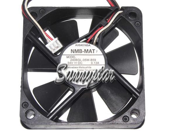 20 Pcs / Lot NMB 60*15mm 2406GL-05W-B59 with 24V 0.13A 3-Wires 3 Pins case fan cpu cooler