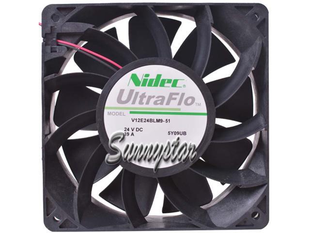 NIDEC 12038 24V 0.39A V12E24BLM9-51 2 Wires 12CM inverter converter server case fan