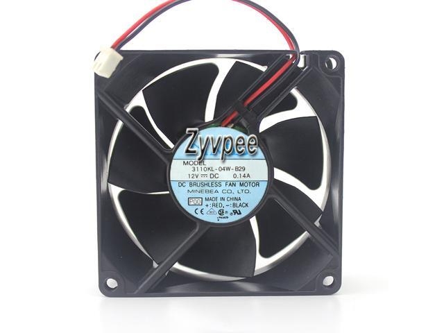 DC Square Cooler of NMB 8025 3110KL-04W-B29 with 12V 0.14A 2 Wires 2 Pins, 8cm case fan